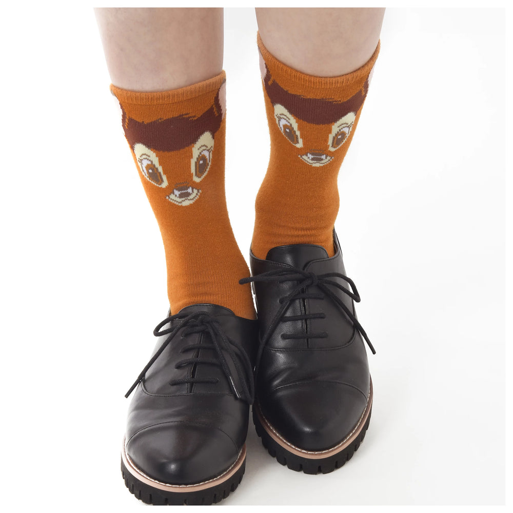 JDS - Bambi Face Socks Size 23-25 (Color: Brown)
