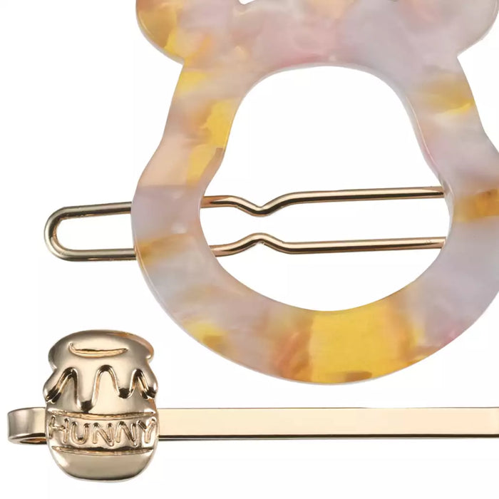 JDS - Winnie the Pooh Hairpin Set Roman Pin Metal & Tortoiseshell Style