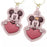 JDS - Mickey & Minnie Mouse Heart Leather Style Keychain Set (Release Date: Sept 29)