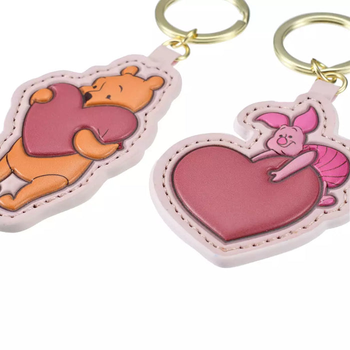 JDS - Winnie the Pooh & Piglet Heart Leather Style Keychain Set (Release Date: Sept 29)