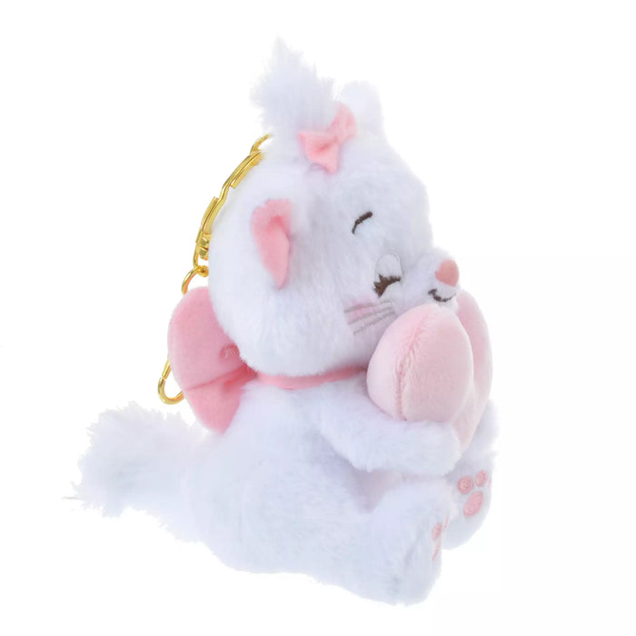 JDS - Smiling Marie Stylish Cat "Holding A Plump Heart" Plush Keychain (Release Date: Dec 22)