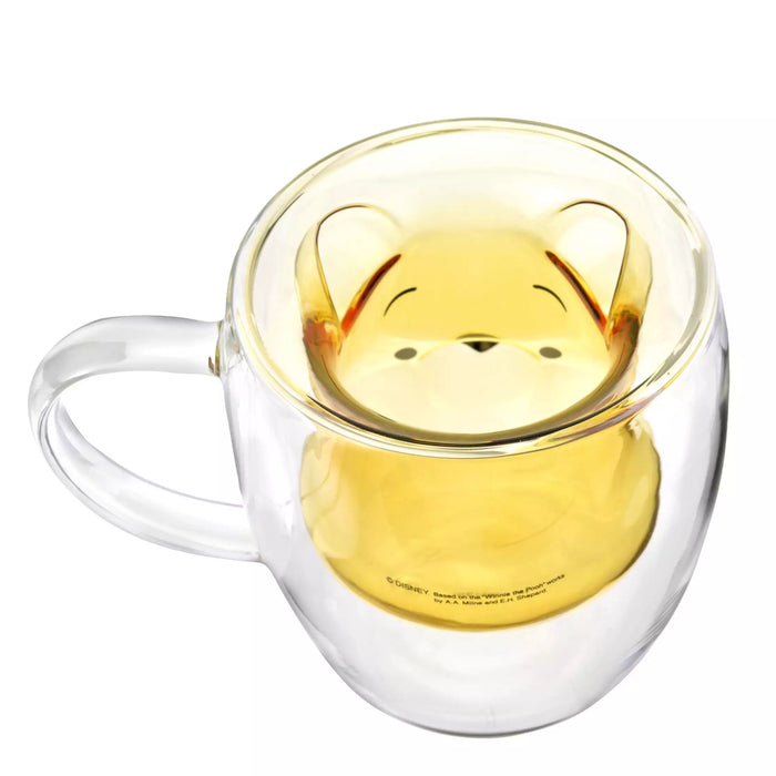 JDS - Winnie the Pooh Face Heat Resistant Double Wall Glass Mug