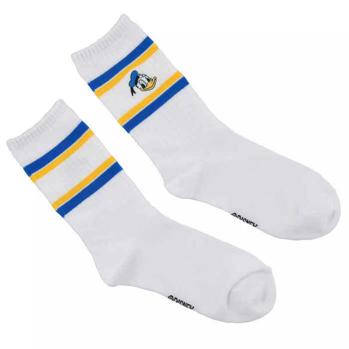 JDS - Donald Duck Socks College Face Embroidery White 23-25