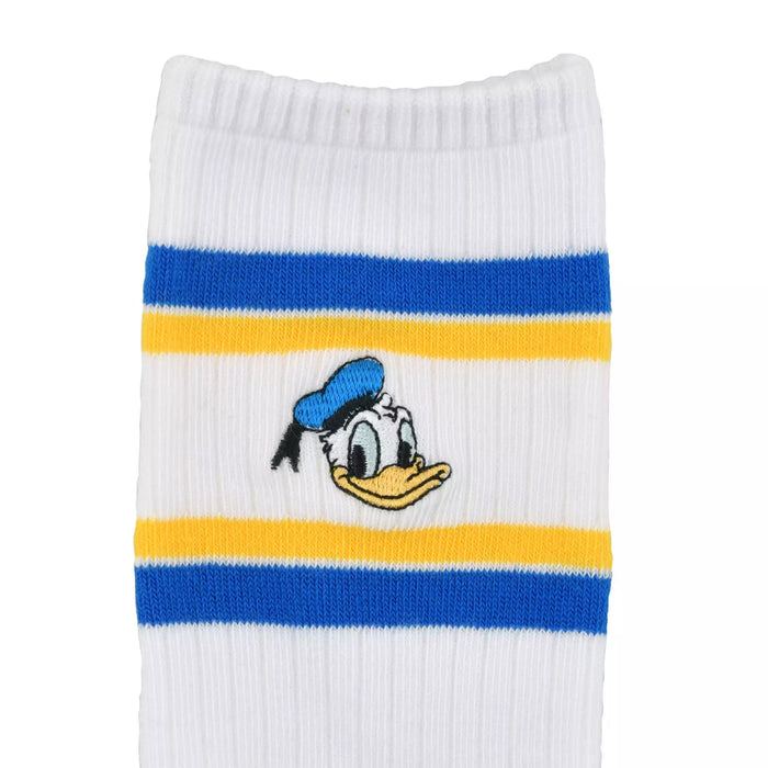 JDS - Donald Duck Socks College Face Embroidery White 23-25