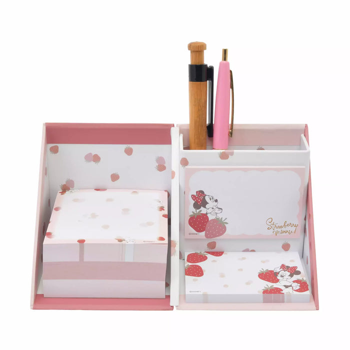 JDS - Strawberry 2024 Collection x Mnnie Mouse Sticky Notes/Memo Pad with Pen Stand (Release Date: Jan 30)