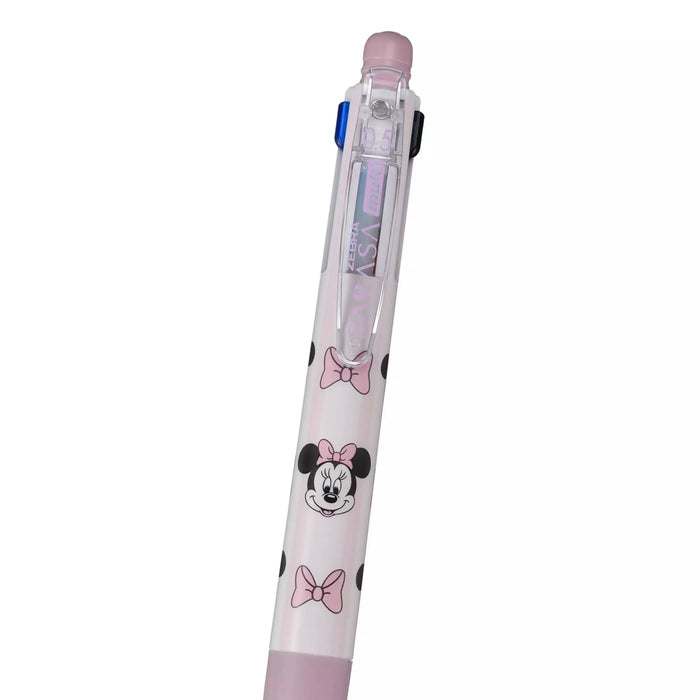 JDS - Minnie Mouse & Ribbon Zebra Sarasa Multi 0.5 - Four Colors Gel Ballpoint Pen 0.5mm + Mechanical Pencil 0.5mm