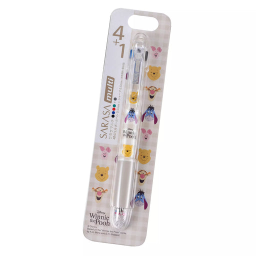 JDS - Pooh & Friends Zebra Sarasa Multi 0.5 - Four Colors Gel Ballpoint Pen 0.5mm + Mechanical Pencil 0.5mm