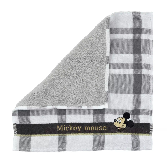 JDS - Mickey Mouse "Gauze Lame Line Check" Mini Towel