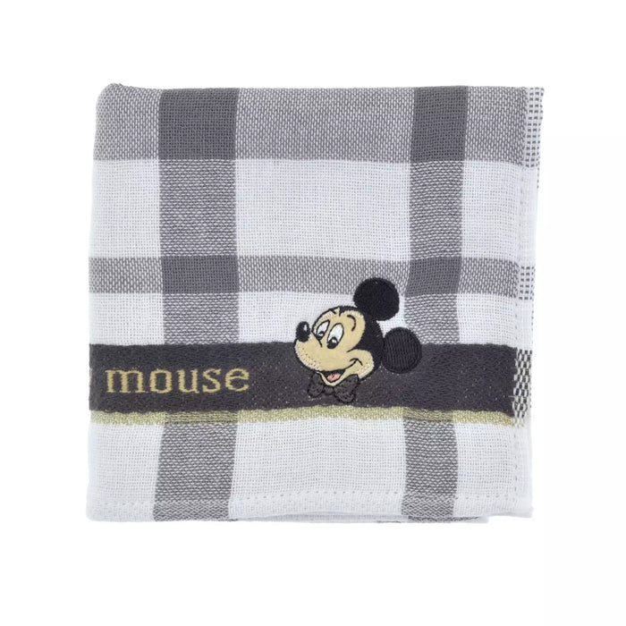 JDS - Mickey Mouse "Gauze Lame Line Check" Mini Towel