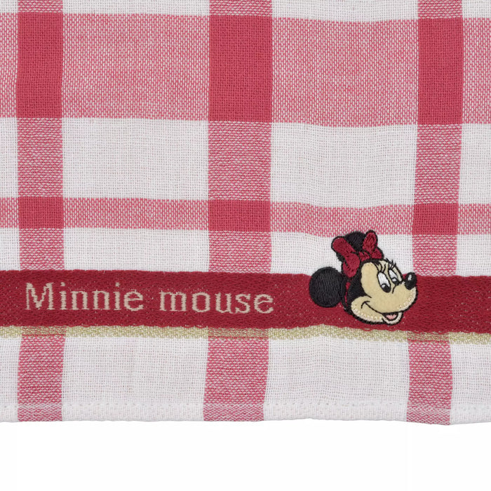 JDS - Minnie Mouse "Gauze Lame Line Check" Mini Towel
