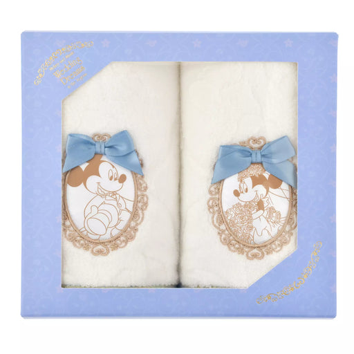 JDS - Gift for Pair x Mickey & Minnie "Wedding Pattern" Face Towel Set