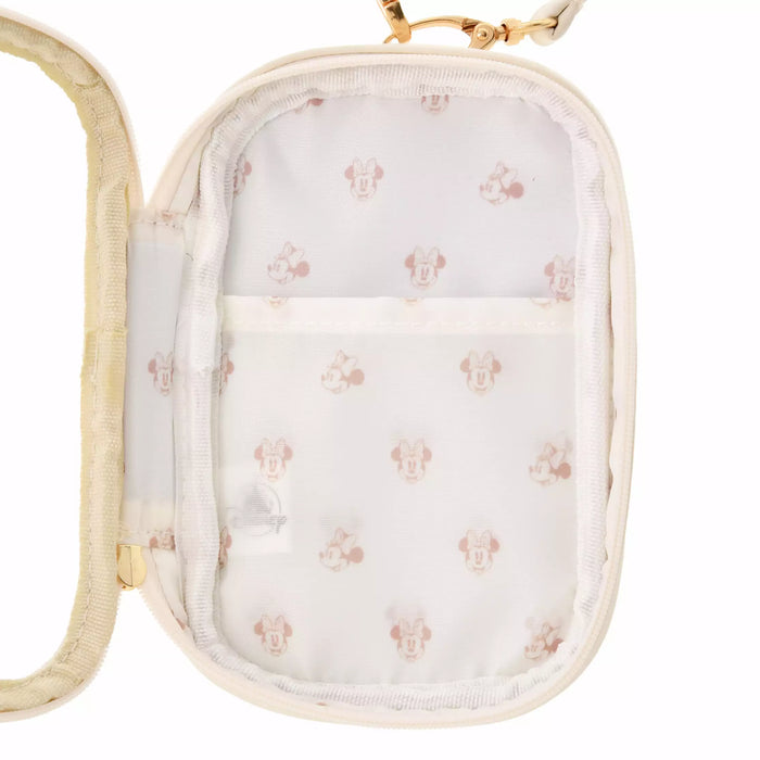 JDS - Health＆Beauty Tool x Minnie Mouse "White" Clear Window Pouch (S) with Strap (Release Date: Feb 6)