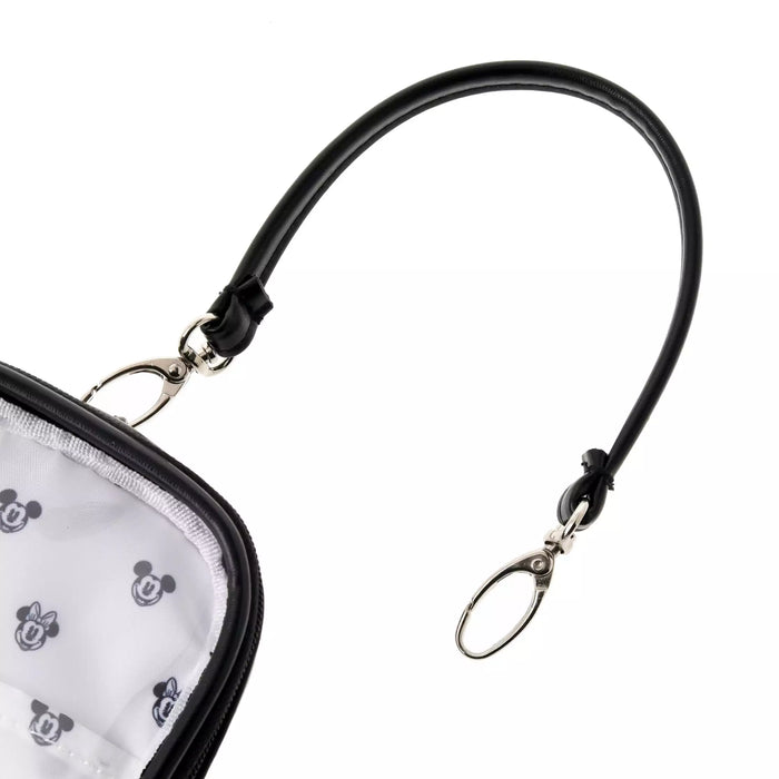 JDS - Health＆Beauty Tool x Mickey & Minnie Mouse "Black" Clear Window Pouch (S) with Strap (Release Date: Feb 6)