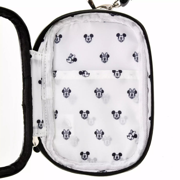 JDS - Health＆Beauty Tool x Mickey & Minnie Mouse "Black" Clear Window Pouch (S) with Strap (Release Date: Feb 6)