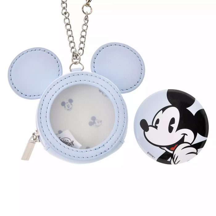 JDS - Health＆Beauty Tool x Mickey Mouse Blue "Clear Window" Pouch with Mirror (Release Date: Feb 6)