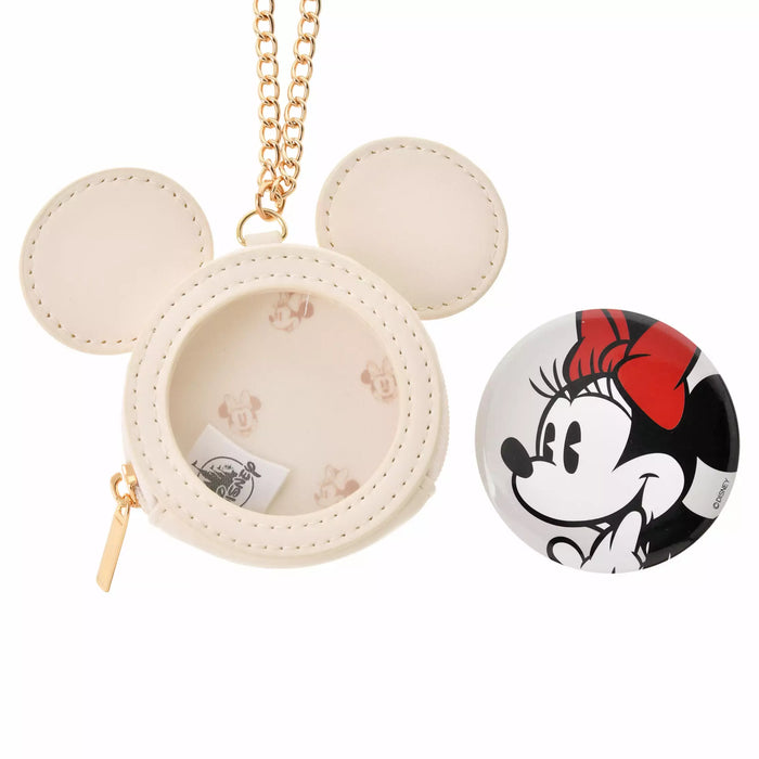 JDS - Health＆Beauty Tool x Minnie Mouse White"Clear Window" Pouch with Mirror (Release Date: Feb 6)