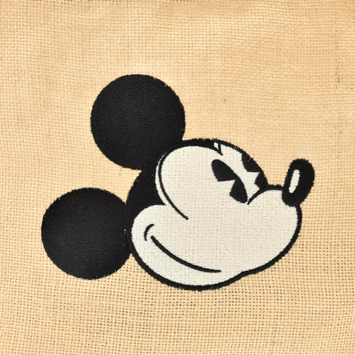 JDS - Mickey Mouse Embroidery Linen Tote Bag (Size S)