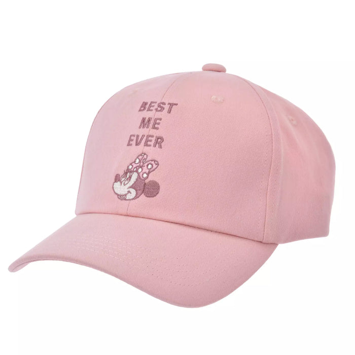 JDS - Minnie Mouse Logo & Face Embroidery Pink Hat/Cap 58  (Release Date: Mar 5)