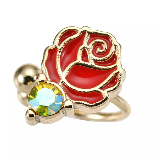 JDS - Beauty and the Beast Rose Flower & Stone Ear Cuff
