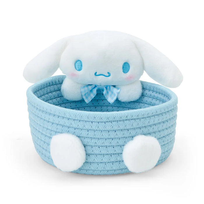 Japan Sanrio -Cinnamoroll Rope Basket with Mascot Size M