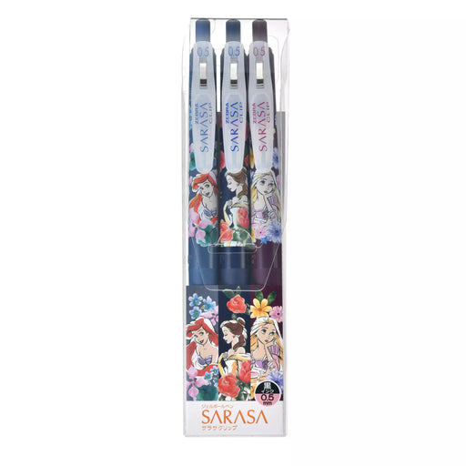 JDS - Ariel, Belle, Rapunzel Sarasa Clip 0.5 Gel Ballpoint Pen Set