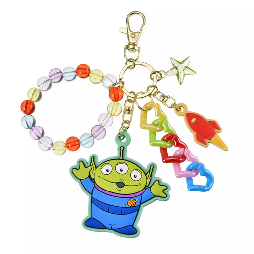 JDS - Little Green Men/Alien "Jingling Clear Beads Key Holder/ Keychain