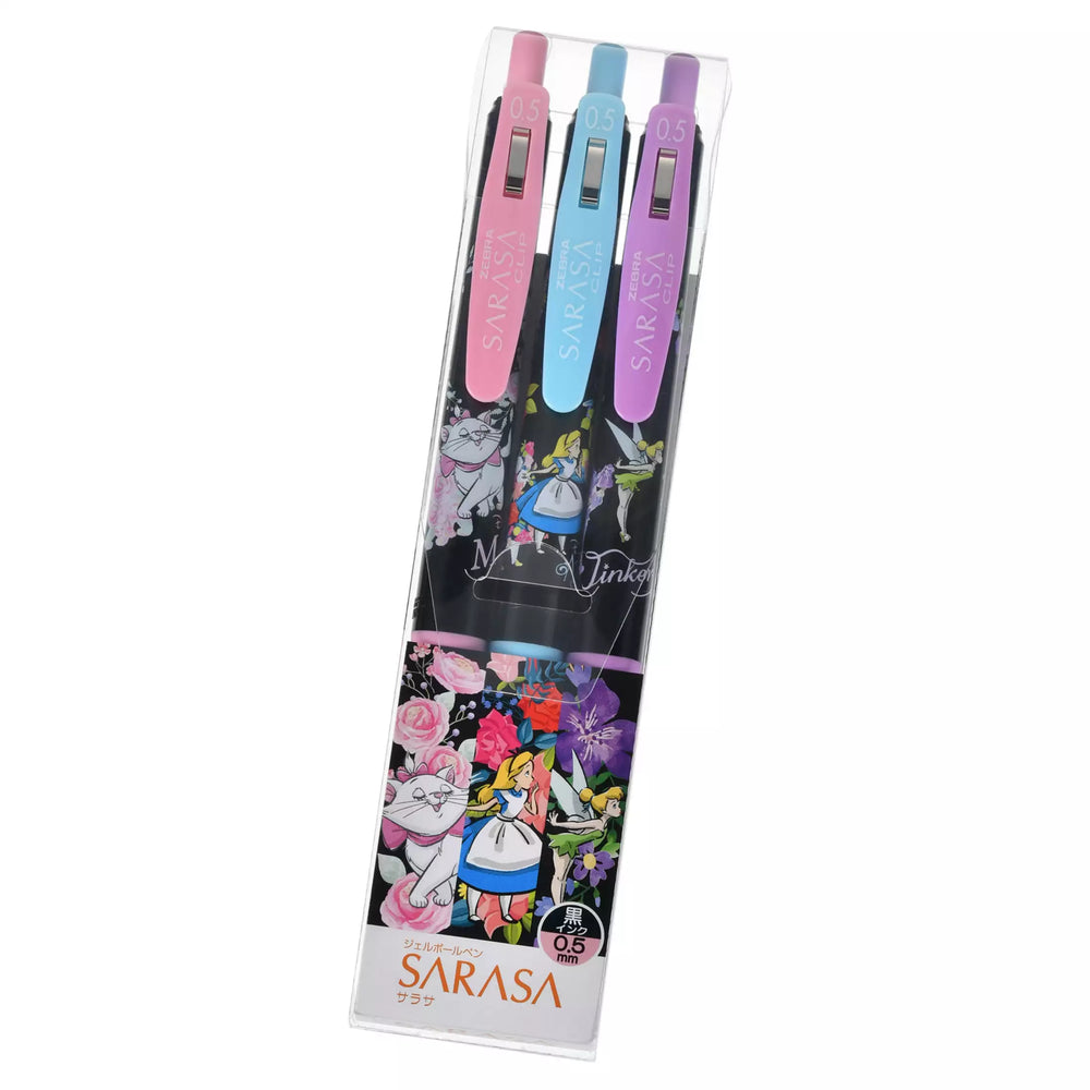 JDS - Zebra Sarasa Clip Gel Pen - 0.5 mm x Marie Aristocats, Alice, Tinker Bell
