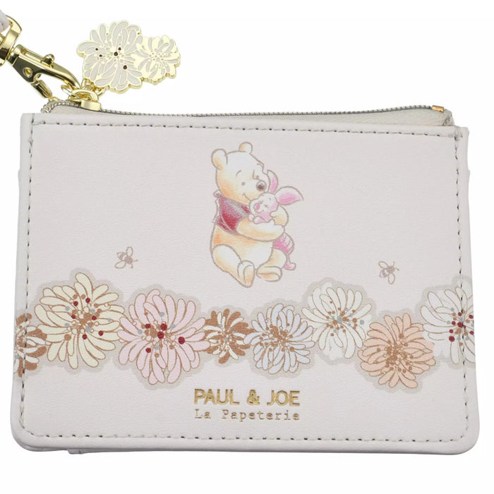 JDS - [PAUL & JOE La Papeterie] Winnie the Pooh & Piglet commuter pass case with drawstring pouch, chrysanthemum (Release Date: Feb 25, 2025)