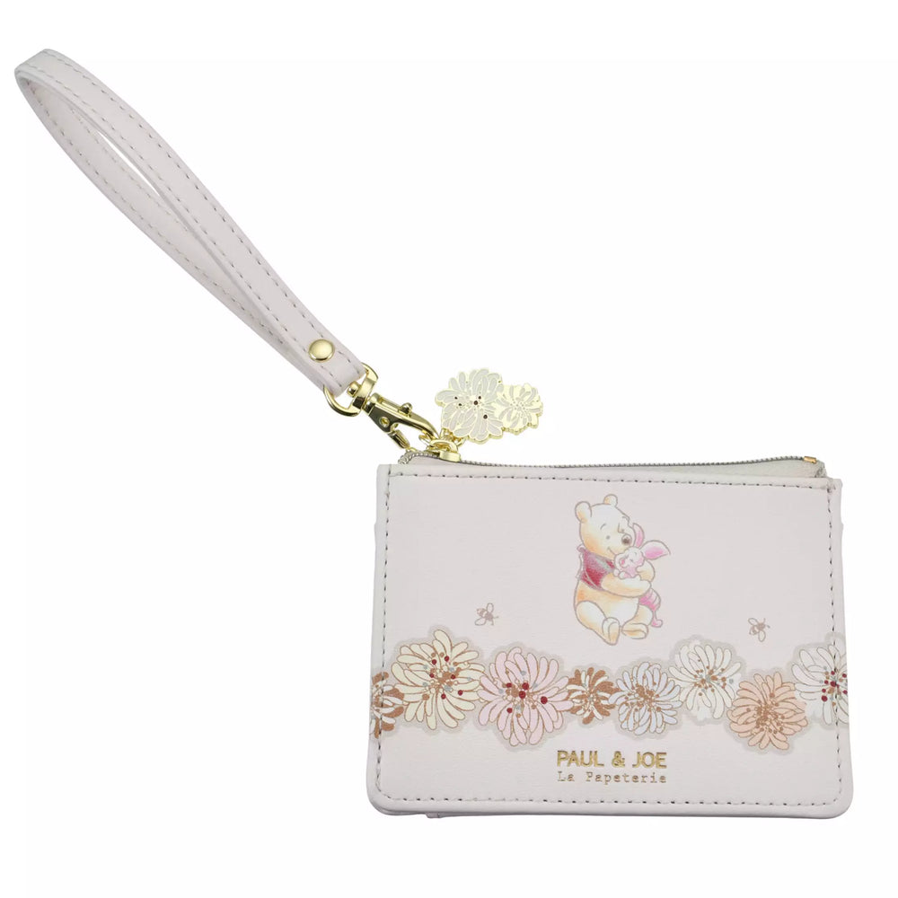 JDS - [PAUL & JOE La Papeterie] Winnie the Pooh & Piglet commuter pass case with drawstring pouch, chrysanthemum (Release Date: Feb 25, 2025)