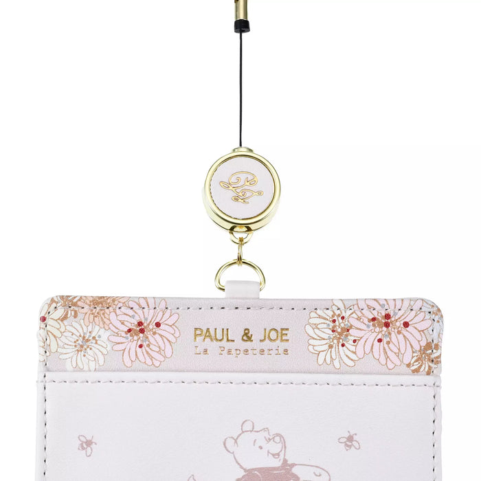 JDS - [PAUL & JOE La Papeterie] Winnie the Pooh & Piglet ID card case, reel type, with drawstring pouch, chrysanthemum (Release Date: Feb 25, 2025)