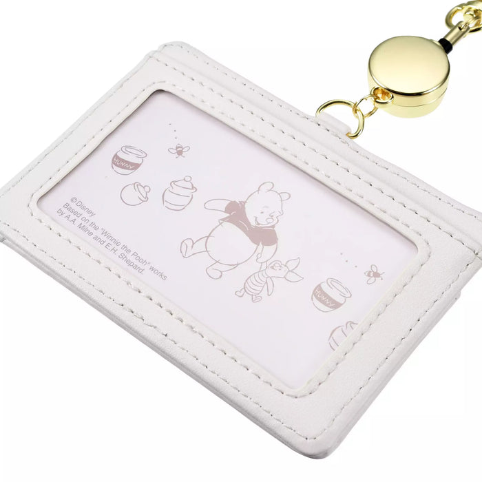 JDS - [PAUL & JOE La Papeterie] Winnie the Pooh & Piglet ID card case, reel type, with drawstring pouch, chrysanthemum (Release Date: Feb 25, 2025)