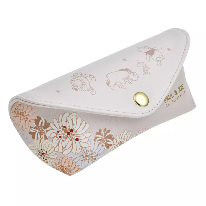 JDS - [PAUL & JOE La Papeterie] Pooh & Friends Glasses Case and Cleaning Cloth Set with Drawstring Bag, Chrysanthemum (Release Date: Feb 25, 2025)