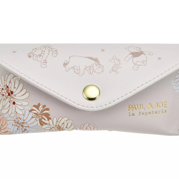 JDS - [PAUL & JOE La Papeterie] Pooh & Friends Glasses Case and Cleaning Cloth Set with Drawstring Bag, Chrysanthemum (Release Date: Feb 25, 2025)