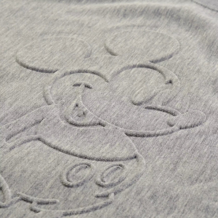 JDS - Magical Label x Mickey Mouse Embossed Standing Pose Grey Long Sleeve Sweatshirt for Adults (Release Date: Feb 25, 2025)