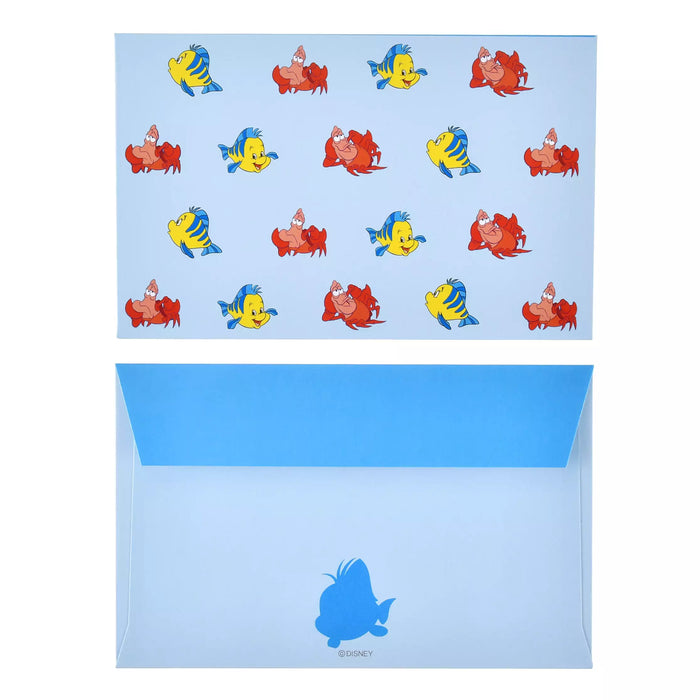 JDS - Ariel, Flounder, Sebastian "Die Cut" Message Card and Envelope Set