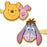 JDS - MAEGAMI Hair Zakka x Winnie the Pooh, Piglet, Eeyore "Color" Hair Clip Set