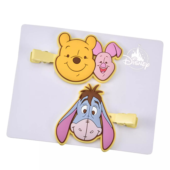 JDS - MAEGAMI Hair Zakka x Winnie the Pooh, Piglet, Eeyore "Color" Hair Clip Set