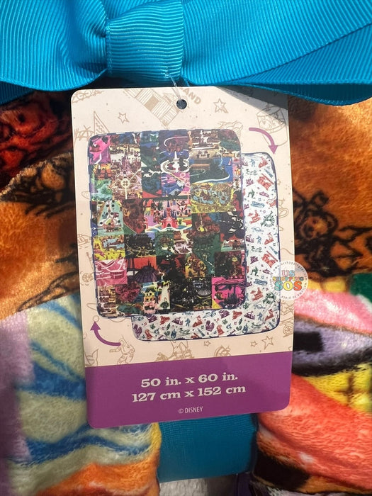 DLR/WDW - Vintage Park Maps & Brochure Icons - 50” x 60” Blanket Throw
