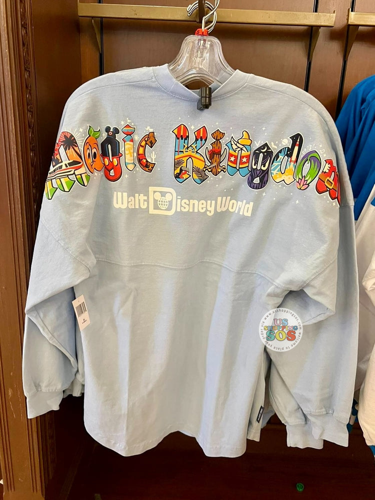 WDW - Spirit Jersey Graffiti “Magic Kingdom” Ice Blue Pullover (Adult)