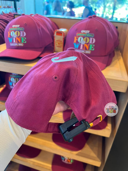 WDW - Epcot Food & Wine Festival 2026 - Festival Logo Wine Red Baseball Cap (Adult)
