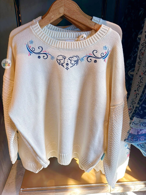 DLP - 2026 World of Frozen x Elsa & Anna Embroidered Sweater for Adults
