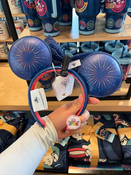 WDW - Walt Disney World 55th Anniversary - Minnie All-Over-Print Park-Icon Imitation Leather Ear Headband