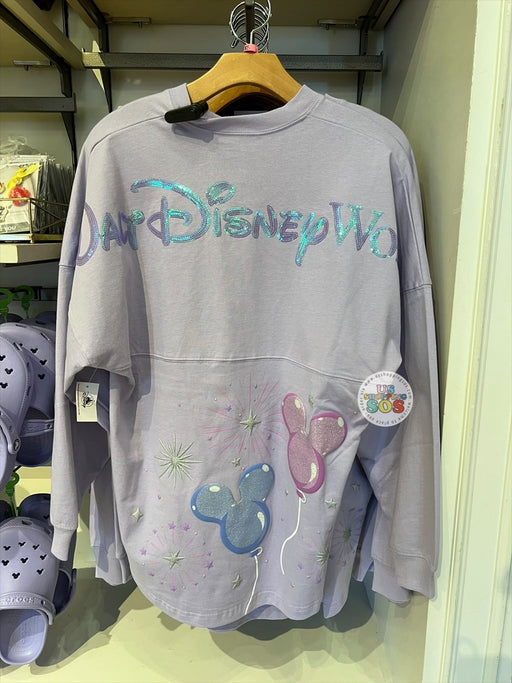 DLR/WDW - 2026 Spirit Jersey Walt Disney World Purple-Blue Sequin Logo Mickey Balloons Pullover (Adult)