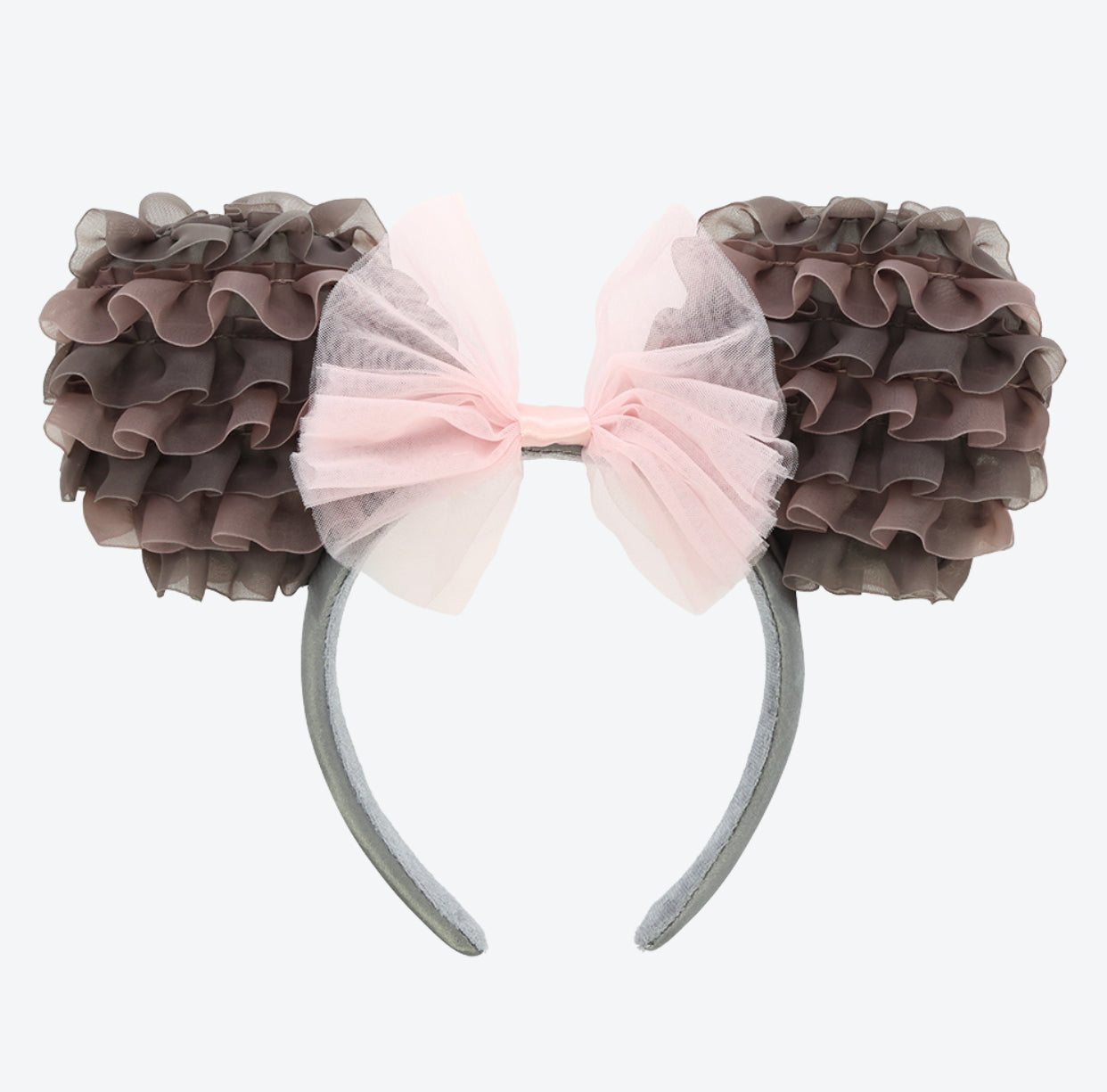TDR - Minnie Mouse Ruffle ‘Black & Brown’ Ears Headband (Release Date: Apr 17, 2025)