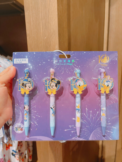 SHDL - 2026 Mickey & Friends 10th Birthday Celebration Collection x Mickey Mouse, Minnie Mouse, Donald Duck & Daisy Duck Pens Set of 4