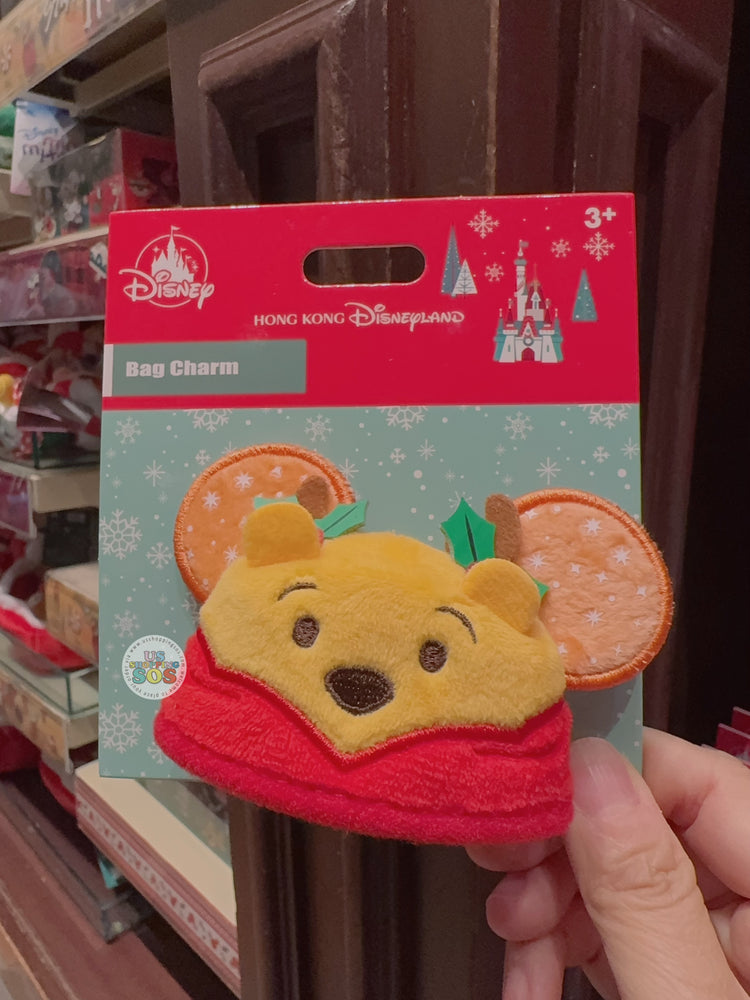 HKDL - 2025 Christmas Mickey & Friends x Winnie the Pooh SouvenEAR Mini Party Hat Keychain/Bag Charm