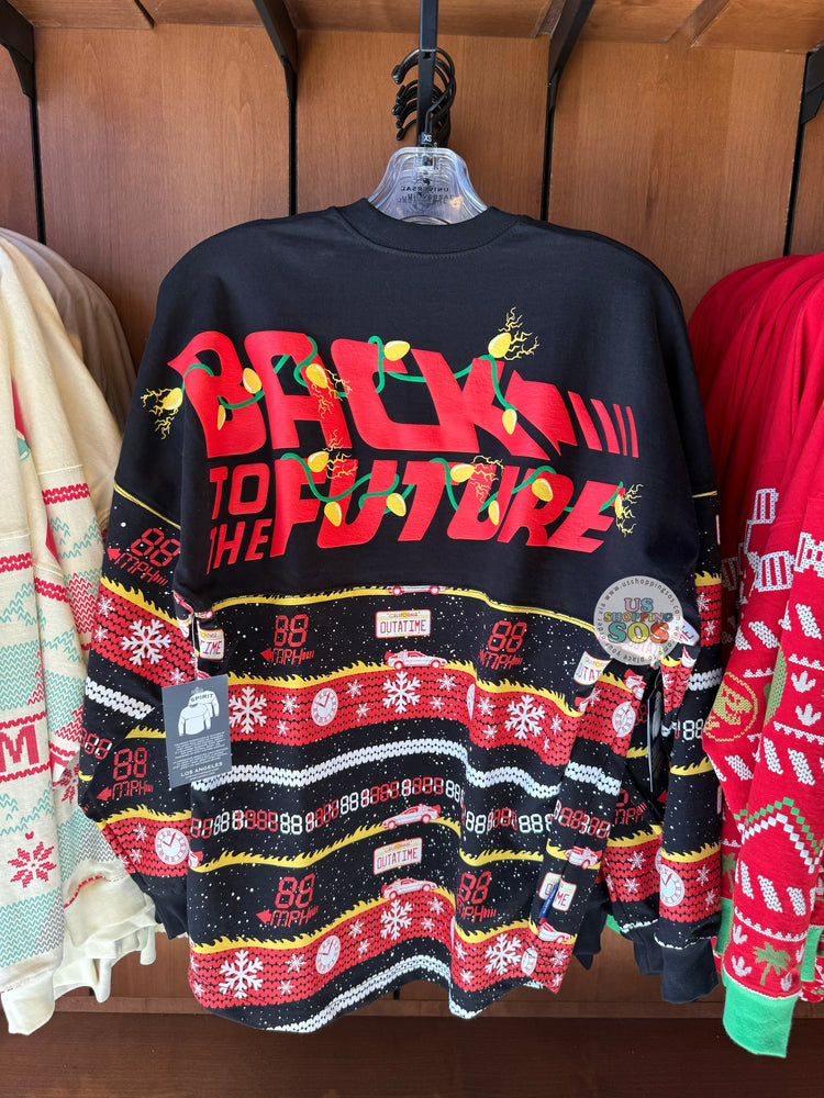 Universal Studios - Christmas 2025 - Back to the Future Spirit Jersey “Back to the Future” Black Pullover (Adult)