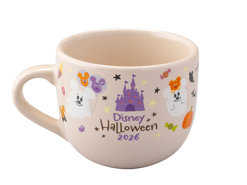 TDR - 2026 Disney Halloween x Mickey & Minnie Mouse 'Scared Ghost & Pumpkin Lantern Collection x Souvenir Mug (Release Date: Sept 15, 2026)