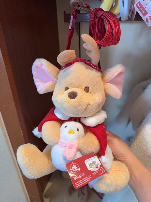 HKDL - 2026 Winnie the Pooh Winter Woolies x Roo Plush Toy Shaped Mini Shoulder Bag