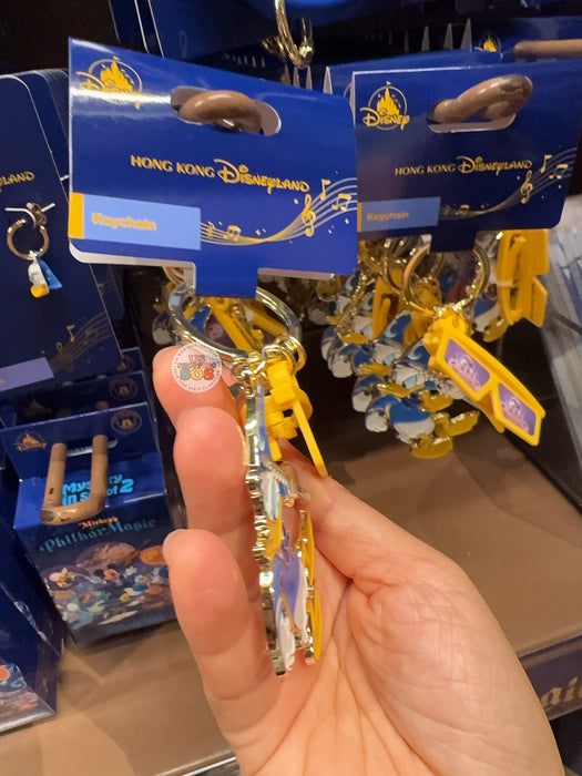 HKDL -  Mickey’s PhilharMagic Donald Duck Sorcerer & 3D Glasses Keychain